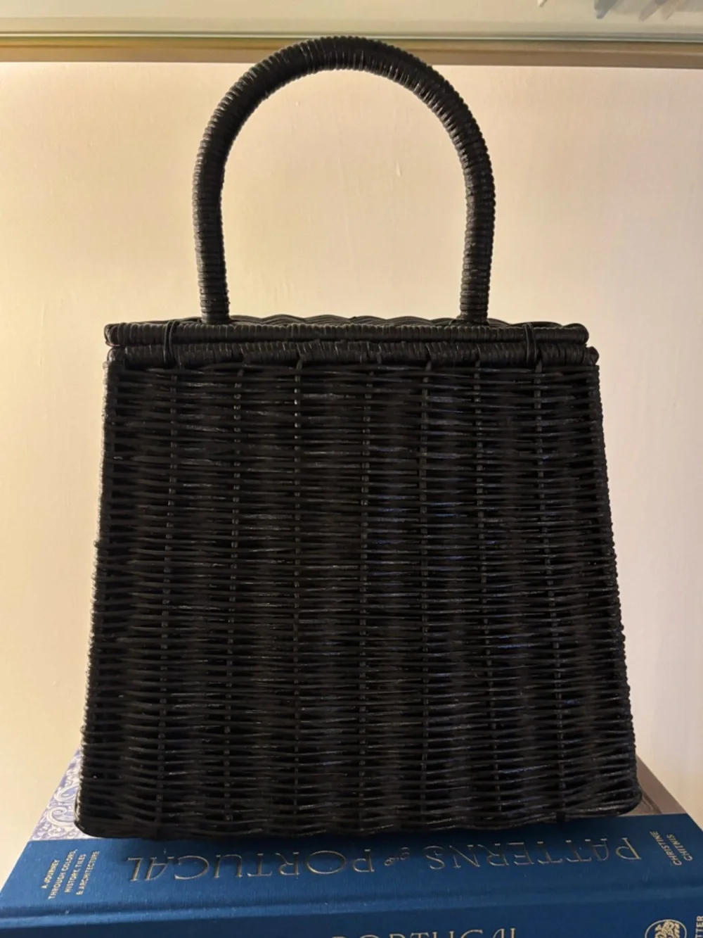 New with Tag Black Rattan Wicker Top Handle Bag - Picture 5 of 14
